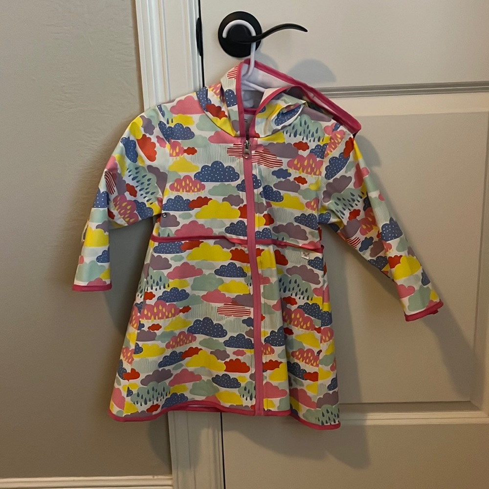 American Girl Wellie Wisher rain coat size 4 with attached hood